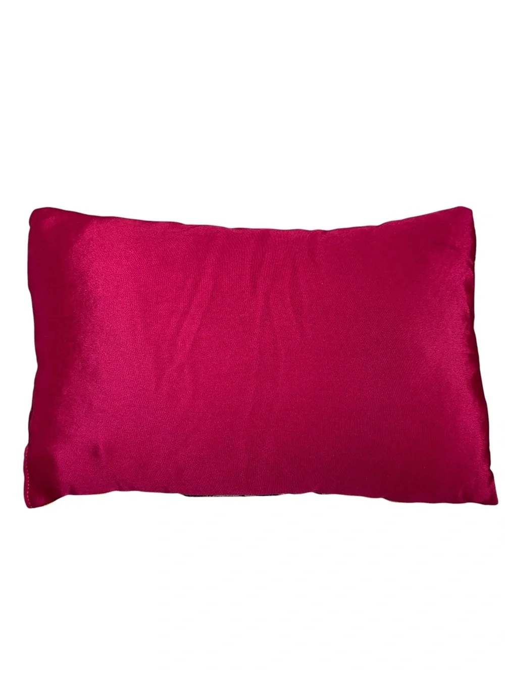 Set Of 2 ETRO Silk Throw Pillows 14x9 Red Pink Green Paisley Floral Designer